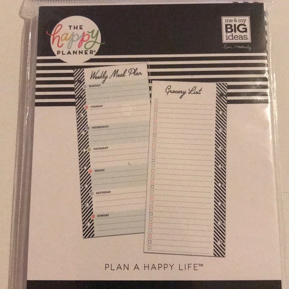 Happy planner meal planner half sheets